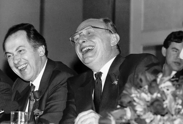 Framed Print : Neil Kinnock MP Former Labour Party Leader at the International Press Conference in