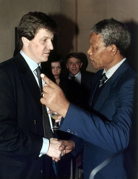 Nelson Mandela, deputy Leader, African National Congress, visits London