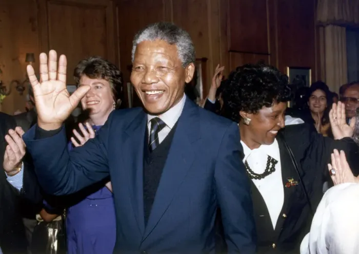 Framed Print : Nelson Mandela, deputy Leader, African National Congress, visits London