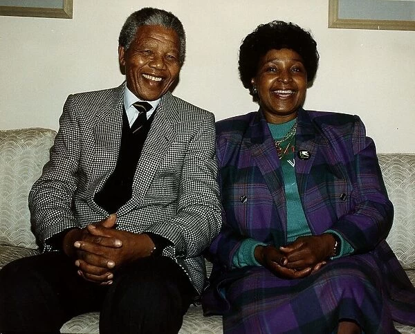 Nelson Mandela President of South Africa and leader of the African National Congress with