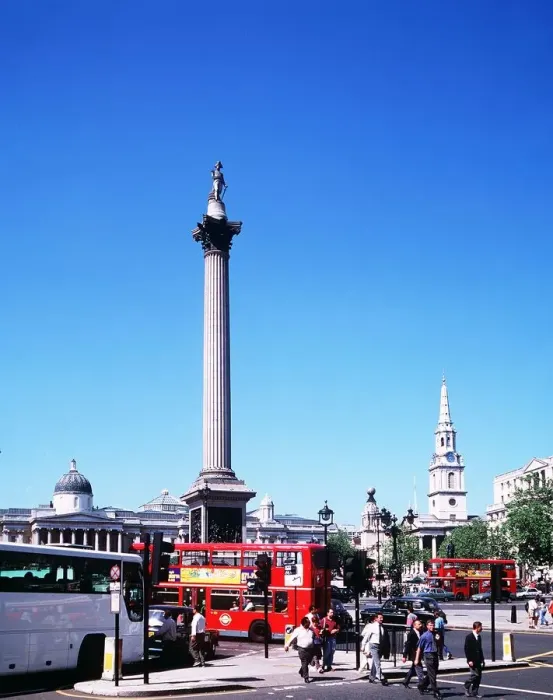 Framed Print : Nelsons Column in Trafalgar Square London Framed Print : Nelsons Column in Trafalgar Square London