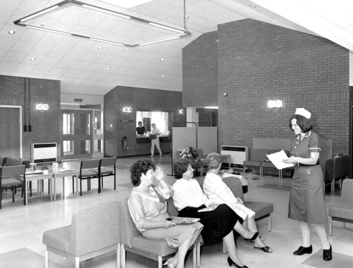 Framed Print : The new ante-natal clinic waiting area at Walsgrave Hospital, Coventry Framed Print : The new ante-natal clinic waiting area at Walsgrave Hospital, Coventry
