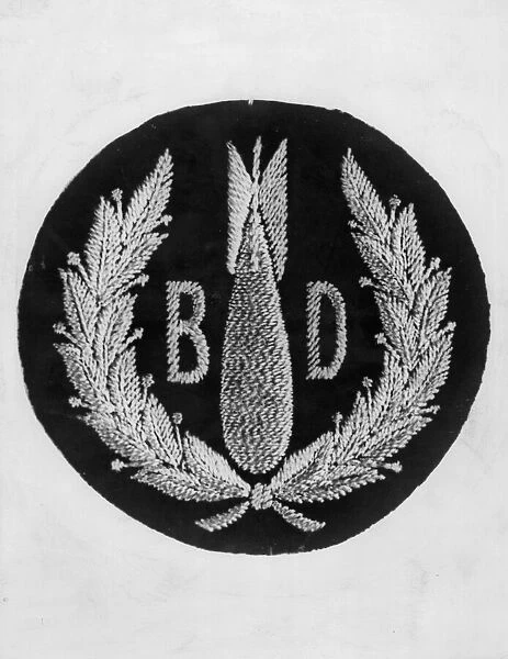 A new badge which has been approved for distribution to members of the Bomb Disposal