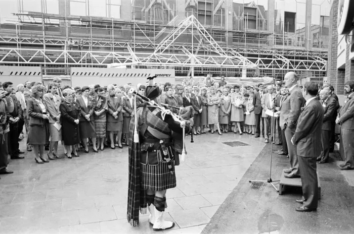 Framed Print : New Boots store opening at Clayton Square Shopping Centre, Liverpool 9th November 1988