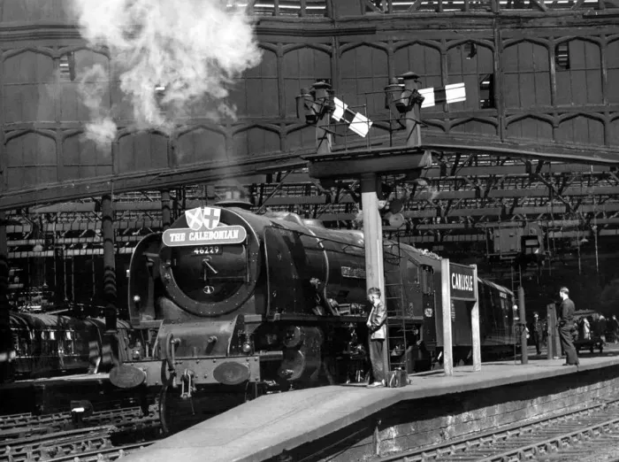 Framed Print : The new British Railways express, The Caledonian pulls out of Carlisle Station on 17th Framed Print : The new British Railways express, The Caledonian pulls out of Carlisle Station on 17th