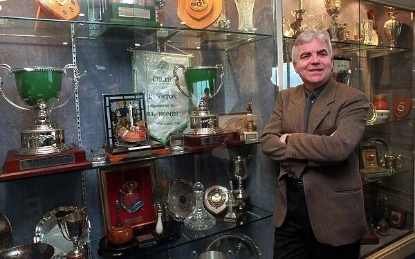 New Everton Vice Chairman Bill Kenwright pictured in the trophy room at Goodison Park