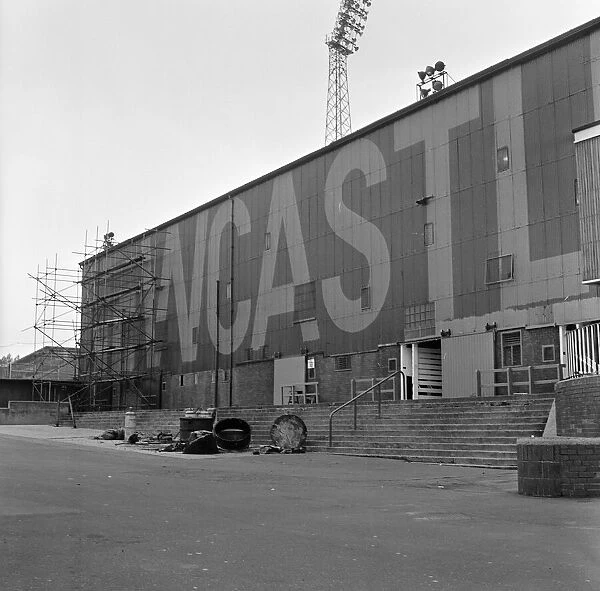 New giant sign at St James Park, home of Newcastle United Football Club, Fallowgate end