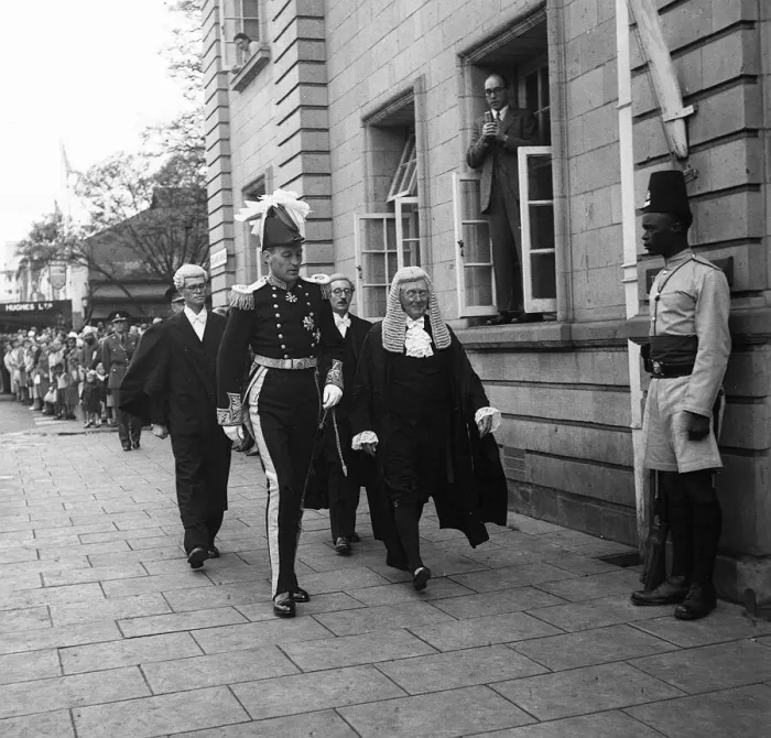 Framed Print : The new Governor of Kenya, Sir Evelyn Baring, in the full regalia of a Colonial Governor Framed Print : The new Governor of Kenya, Sir Evelyn Baring, in the full regalia of a Colonial Governor