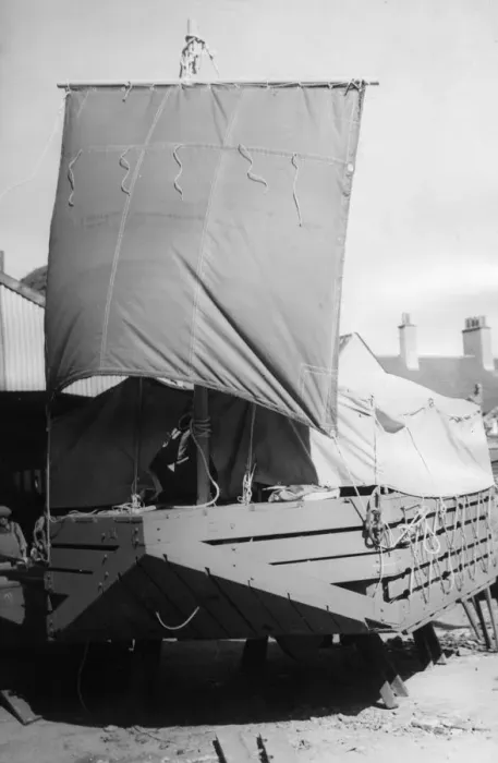 Framed Print : A new life saving raft which it is hoped will save the lives of thousands of ship wrecked
