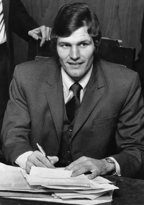 Framed Print : New Liverpool forward John Toshack officially signs for the club at Anfield following