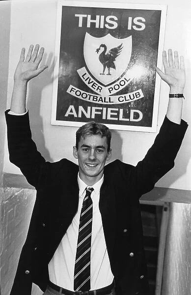 New Liverpool signing Don Hutchison at Anfield. 26th November 1990