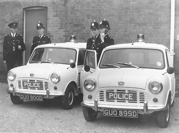 New mini vans at Paignton Police station 1966