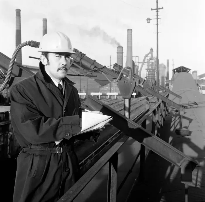 Framed Print : New personnel manager at Skinningrove. 1971 Framed Print : New personnel manager at Skinningrove. 1971