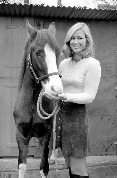 New presenter for BBC Programmes, Susan King aged 18 with a pony