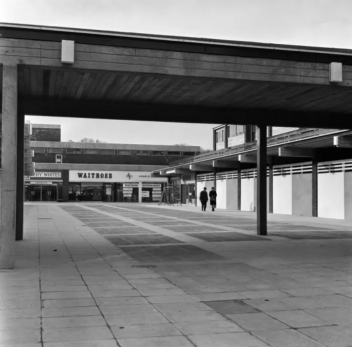 Framed Print : New shopping centre, near Prospect Park, Reading, Berkshire. 14th February 1967