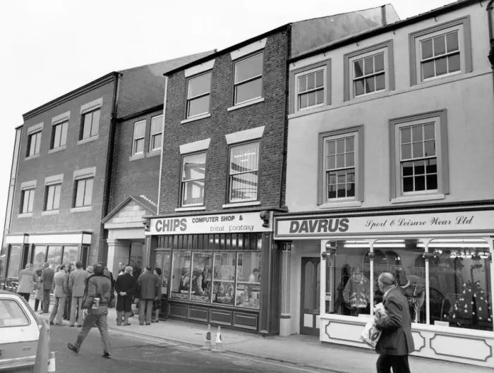 Framed Print : New Silver Street development, Stockton, 12th December 1988