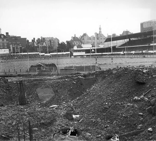 The new stand under construction at Cardiff Arms Park 17th January 1969