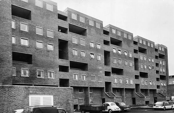 The new eight storey city council flats at Newtown, Cambridge. November 1968