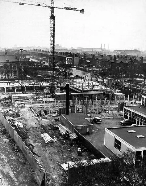 The New Strand scheme takes shape in Bootle, Liverpool. 12th April 1966