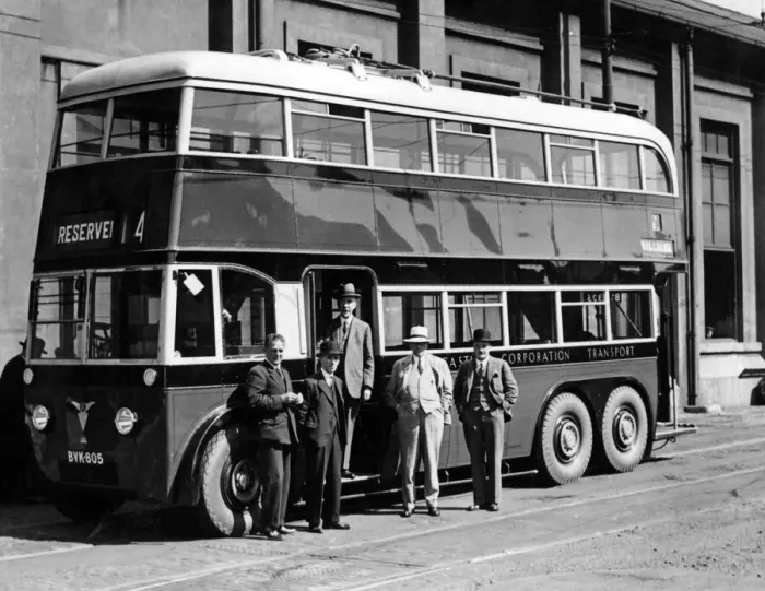 Framed Print : One of the new trackless trolley buses to be put into service in Newcastle shortly Framed Print : One of the new trackless trolley buses to be put into service in Newcastle shortly