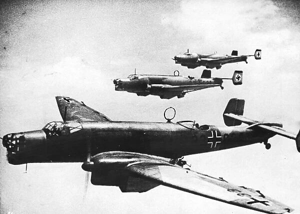 New types of German bombers of the Luftwaffe seen in this picture before the Second