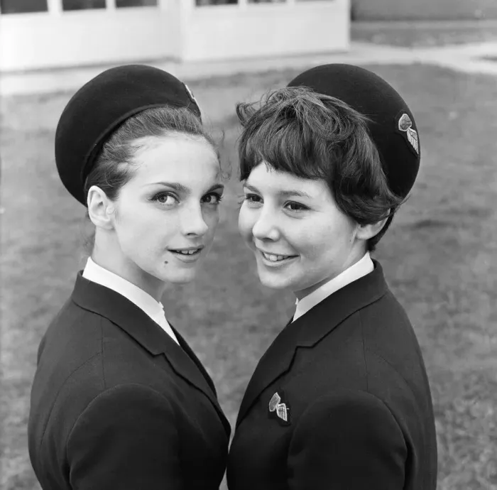 Framed Print : New uniforms for Cambrian Airways stewardesses. Circa 1965 Framed Print : New uniforms for Cambrian Airways stewardesses. Circa 1965