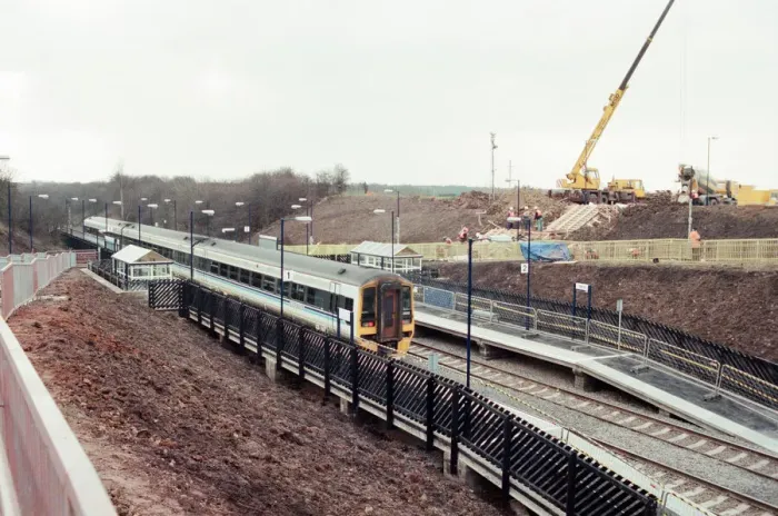 Framed Print : The new Yarm Railway Halt, which opens next month, nears completion on the Worsall Road Framed Print : The new Yarm Railway Halt, which opens next month, nears completion on the Worsall Road