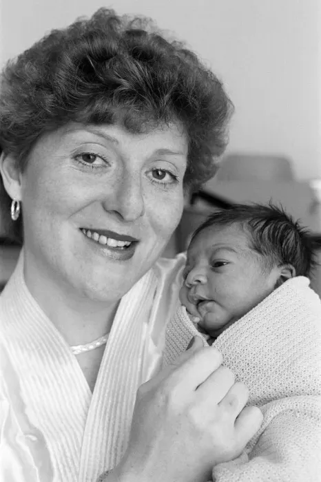 Framed Print : New Year Babies at Huddersfield Royal Infirmary, 2nd January 1989
