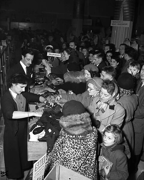 New Year Sales at Bakers and Selfridges in London. 1952