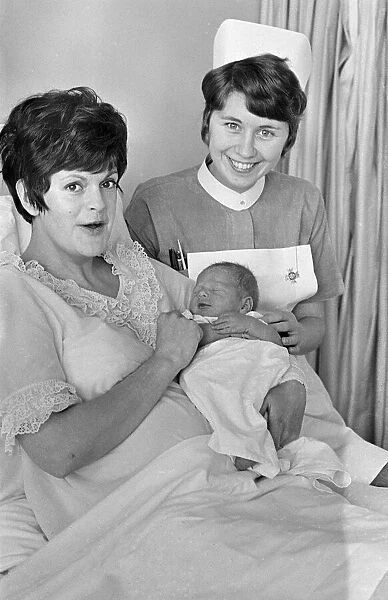 New Years Day baby in Teesside. 1st January 1971