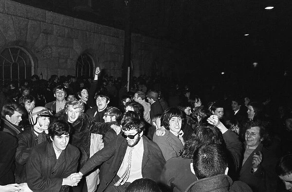 New Years revellers seen here celebrating seeing in 1970 in Ratcliffe Place