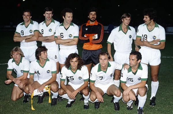 New york Cosmos team group photograph. Back row left to right: Giorgio Chinaghia