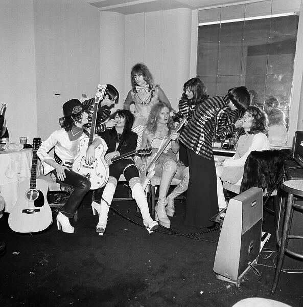 The New York Dolls at Biba party. 25th November 1973