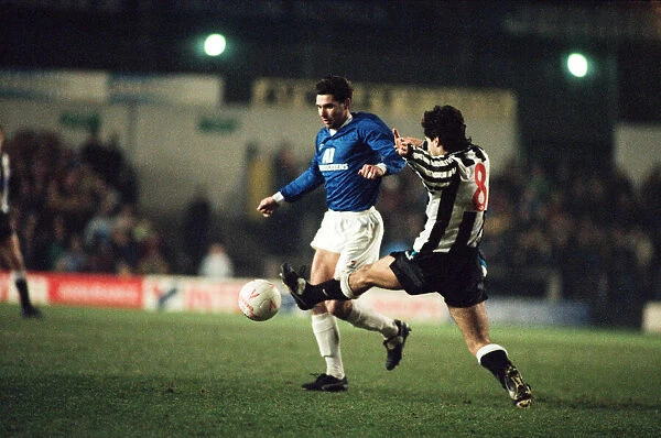 Newcastle 2 -2 Bournemouth, FA Cup match held at St James Park. 22nd January 1992