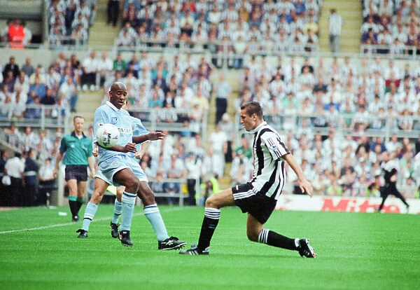 Newcastle 3-0 Coventry, premier league match at St James Park, Saturday 19th August 1995