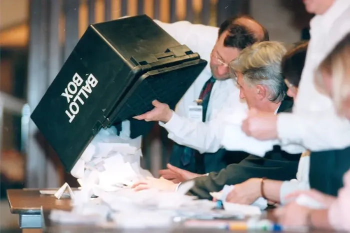 Framed Print : Newcastle Central General Election voters being counted at the Civic Centre 1st Framed Print : Newcastle Central General Election voters being counted at the Civic Centre 1st