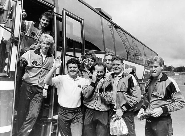 Newcastle United 1986, Pre Season. Players set off for the Isle of Mn
