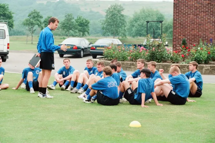 Framed Print : Newcastle United 1994, Pre Season Training, at the clubs training HQ near Durham