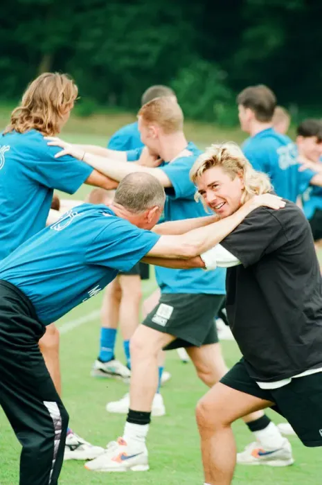 Framed Print : Newcastle United 1994, Pre Season Training, at the clubs training HQ near Durham Framed Print : Newcastle United 1994, Pre Season Training, at the clubs training HQ near Durham