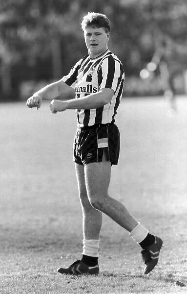 Newcastle United footballer Paul Gascoigne. Circa February 1988