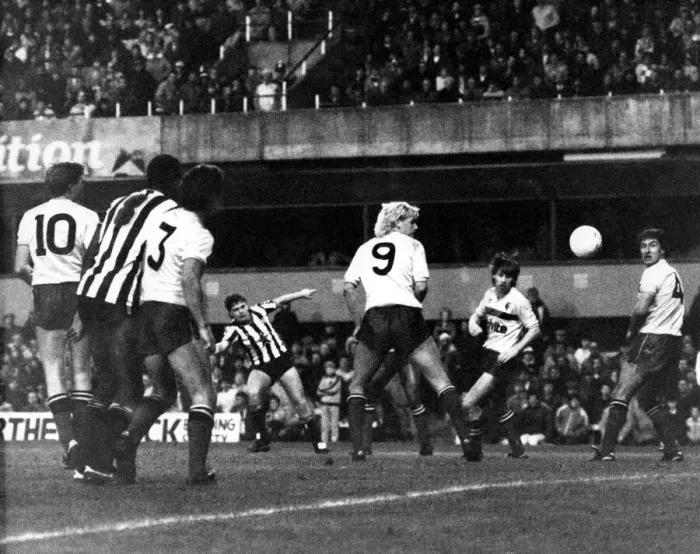 Framed Print : Newcastle United v Watford. 2nd November, 1985. Paul Gascoigne (Gazza
