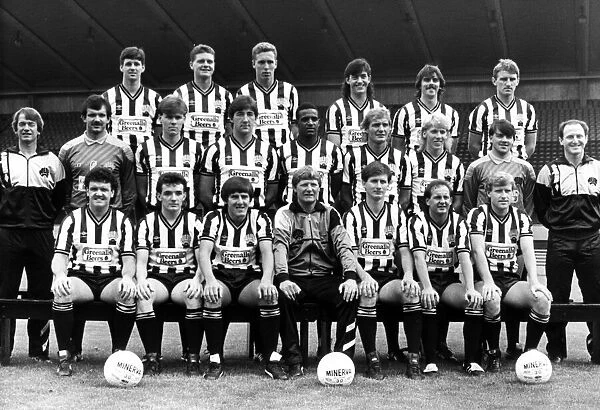 Newcastle Uniteds first team squad pictured in their new strips at the St