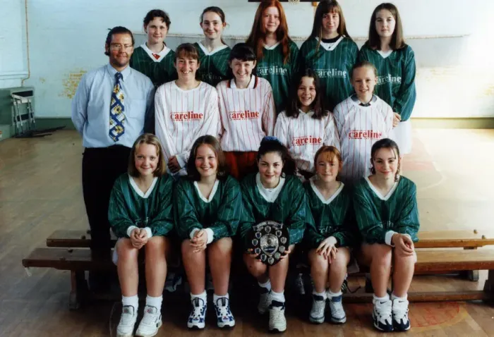Framed Print : Newlands School, Middlesbrough, 2nd May 1997. Pictured, Under 14s Girls Football Team Framed Print : Newlands School, Middlesbrough, 2nd May 1997. Pictured, Under 14s Girls Football Team