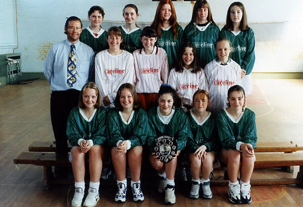 Newlands School, Middlesbrough, 2nd May 1997. Pictured, Under 14s Girls Football Team