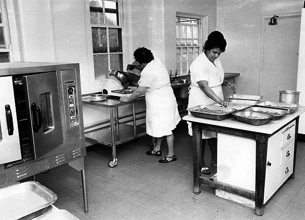 Part of the newly renovated section of the kitchens at the Birmingham Women