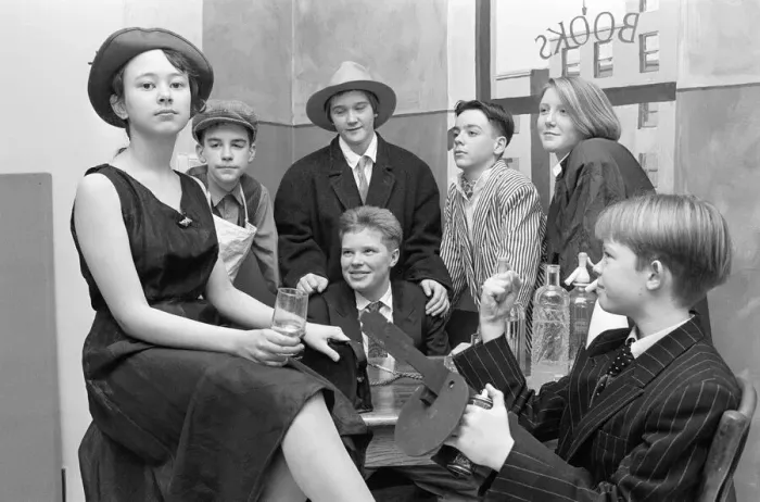 Framed Print : Newsome High School pupils take to the stage to present the musical Bugsy Malone