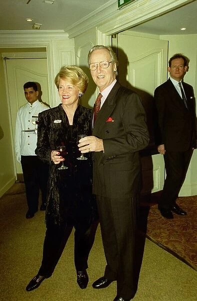 Nicholas Parsons Actor  /  TV Presenter December 98 With his wife at the Variety Club