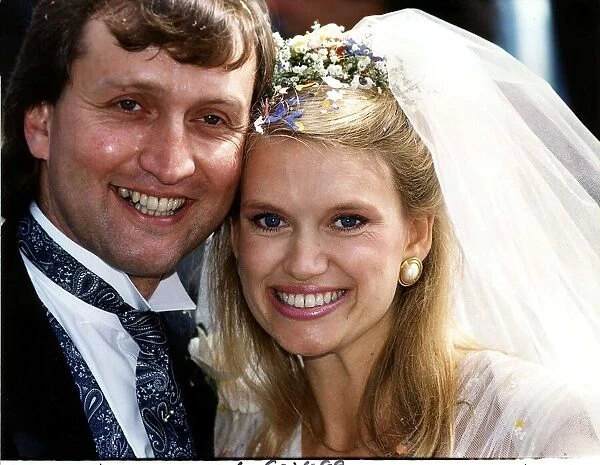 Nick Allot Theatre Director & Anneka Rice TV Presenter on their wedding day