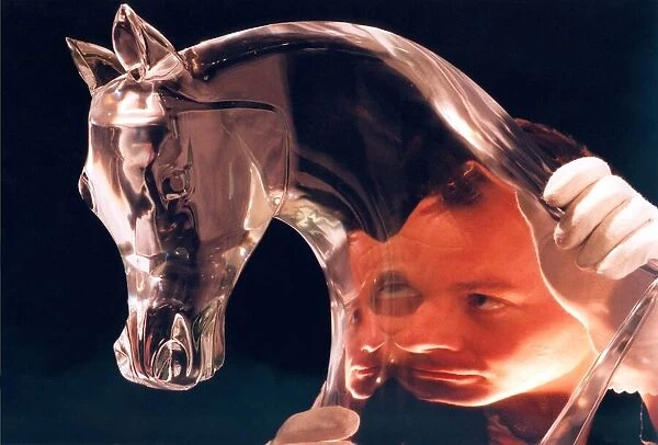 Nick Dolan, keeper of applied art at Sunderland Museum, with this model of a horses head