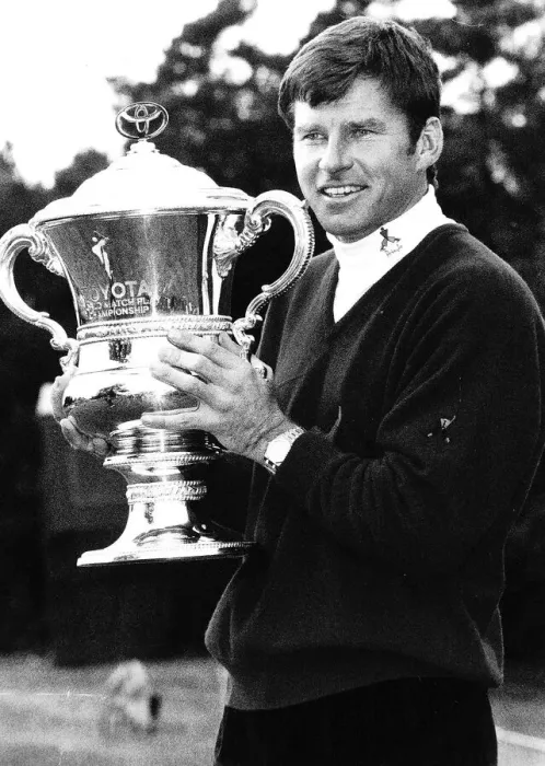 Framed Print : Nick Faldo Golf World Match Play Trophy Wentworth Framed Print : Nick Faldo Golf World Match Play Trophy Wentworth
